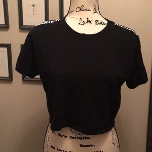 Black Hollister Boyfriend Croptop